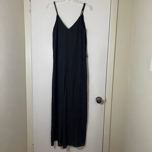 Gianni Bini black dotted wide leg flowy jumpsuit size small -no belt-